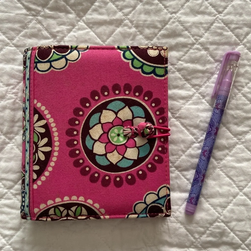 Vera Bradley Cupcake Pink Office Campus Notepad Agenda Planner With New Gel Pen